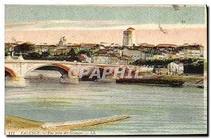 Carte Postale Ancienne Valence vue prise des Grandes