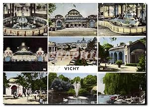 Image du vendeur pour Carte Postale Moderne Vichy Source Grande Grille le Casino source Chomel le Casino la nuit Place de l'Htel de Ville S mis en vente par CPAPHIL