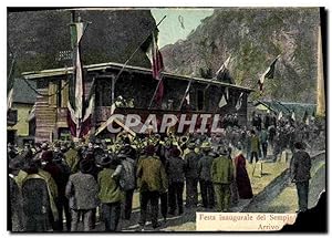 Bild des Verkufers fr Carte Postale Ancienne Festa inaugurale del Sempio Train zum Verkauf von CPAPHIL