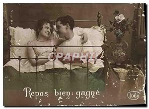 Bild des Verkufers fr Carte Postale Ancienne Repos bien gagne Femme zum Verkauf von CPAPHIL