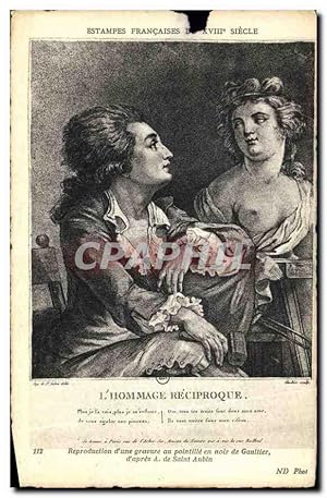 Image du vendeur pour Carte Postale Ancienne Estampes franaises l'Hommage reciproque mis en vente par CPAPHIL