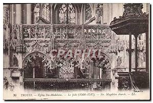 Seller image for Carte Postale Ancienne Troyes Eglise Sta Madeleine Le Jube for sale by CPAPHIL