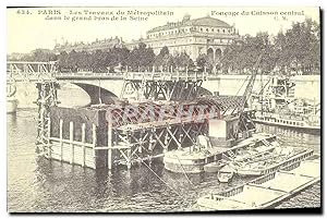 Bild des Verkufers fr Reproduction Paris Les Travaux du Metropolitain dans le grand bras de la Seine Metro zum Verkauf von CPAPHIL