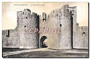 Bild des Verkufers fr Carte Postale Ancienne Aigues Mortes La Porte de la Reine zum Verkauf von CPAPHIL