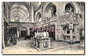 Carte Postale Ancienne Eglise de Brou Le Cheaur