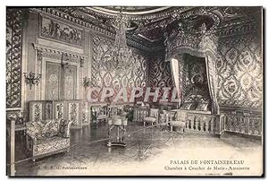 Bild des Verkufers fr Carte Postale Ancienne Palais de Fontainebleau Chambre a coucher de Marie Antoinette zum Verkauf von CPAPHIL