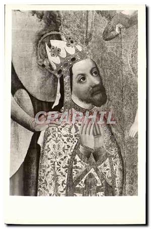 Seller image for Carte Postale Ancienne Le Maitre tcheque Tableau Votif de Jan Ocko de Vlasim detail Charles IV apres 1370 Galerie Natio for sale by CPAPHIL