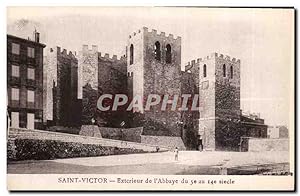 Bild des Verkufers fr Carte Postale Ancienne Saint Victor Extrieur de l'Abbaye du 5e au 14e siecle Marseille zum Verkauf von CPAPHIL