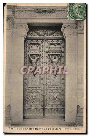Image du vendeur pour Carte Postale Ancienne Basilique de Notre Dame de Fourviere Porte de Bronze mis en vente par CPAPHIL