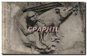 Seller image for Carte Postale Ancienne Bourges Cathdrale Dessus de Portillon Detail de Sculpture for sale by CPAPHIL