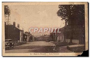 Carte Postale Ancienne Dom le Mesnil Route Nationale