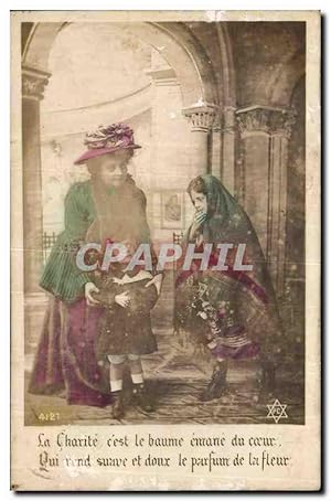 Seller image for Carte Postale Ancienne La Charite c'est le Baume emarie du Coeur qui rend suave et doux le parfum de la fleur Femmes En for sale by CPAPHIL