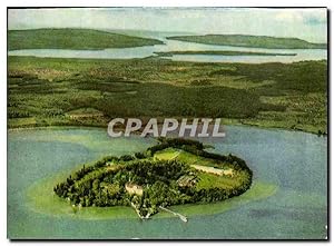 Bild des Verkufers fr Carte Postale Ancienne Insel Mainau im Bodensee Gesamtansicht der 45 ha groben Blumeninsel im Hintergrund Insel Reichen zum Verkauf von CPAPHIL