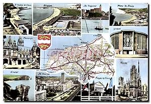 Carte Postale Moderne La Seine Maritime d'Apres Carte Michelin Voir Guide Normandie Blason de l'A...