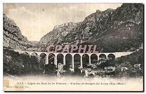 Image du vendeur pour Carte Postale Ancienne Ligne du Sud de la France viaduc et gorges du loup Alp Mar mis en vente par CPAPHIL