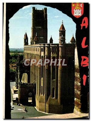 Carte Postale Moderne Albi Tarn la Basilique Ste Cecîle XIII S vue du Donjon de la Collegiale St ...