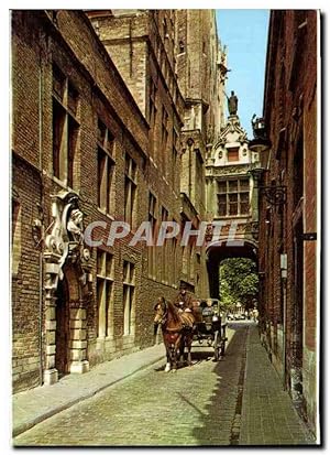 Carte Postale Moderne Brugge Rue de l'Ane Aveugle avec le Pont des Soupirs