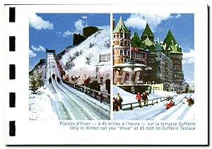 Carte Postale Ancienne Plaisirs d'Hiver a 45 milles a l'heure sur la terrasse Dufferin