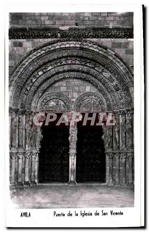 Seller image for Carte Postale Moderne Avila Puerta de la Iglesia de San Vincente for sale by CPAPHIL