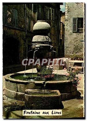 Carte Postale Moderne Fontaine aux Lions Castellane