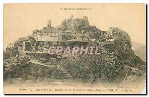 Image du vendeur pour Carte Postale Ancienne Village d'Eze route de la Corniche Alp Mar mis en vente par CPAPHIL