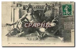 Seller image for Carte Postale Ancienne Lyon Le Rhone d'apres les freres Coustou Sculpturs Lyonnais Lion for sale by CPAPHIL