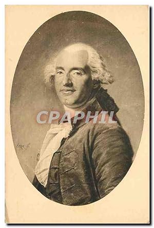 Image du vendeur pour Carte Postale Ancienne Bibliotheque de Versailles J Boze Portrait au pastel du physicien Charles mis en vente par CPAPHIL
