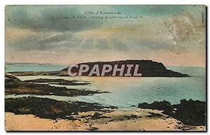 Bild des Verkufers fr Carte Postale Ancienne Cote d'Emeraude St Malo Coucher de Soleil vers la Grand Be zum Verkauf von CPAPHIL