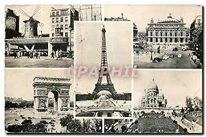 Image du vendeur pour Carte Postale Ancienne Paris Le Moulin rouge L'Opera L'Arc de Triomphe Le Sacre Coeur La Tour Eiffel mis en vente par CPAPHIL