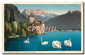Image du vendeur pour Carte Postale Ancienne Chteau de Chillon et les Dents du Midi mis en vente par CPAPHIL