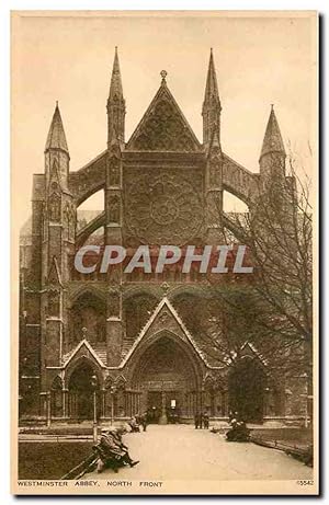 Carte Postale Ancienne Westminster Abbey North Front