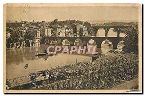 Carte Postale Ancienne Albi Tarn Le Pont Vieux et le Pont Neuf