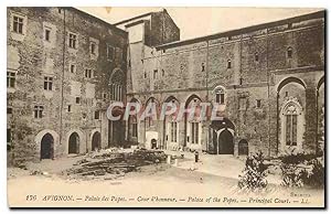 Carte Postale Ancienne Avignon Palais des Papes Cour d'honneur