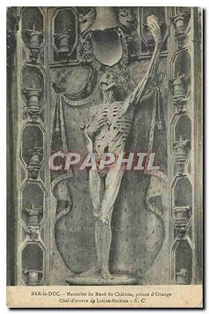 Seller image for Carte Postale Ancienne Bar le Duc Mausolee de Rene de Chalons prince d'Orange Chef d'oeuvre de Ligier Richier for sale by CPAPHIL