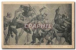 Seller image for Carte Postale Ancienne Peintures Murales du Pantheon Jeanne D'Arc faire prisonniere a Compiegne for sale by CPAPHIL