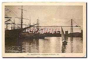 Image du vendeur pour Carte Postale Ancienne Marseille Coucher de Soleil Bateaux mis en vente par CPAPHIL