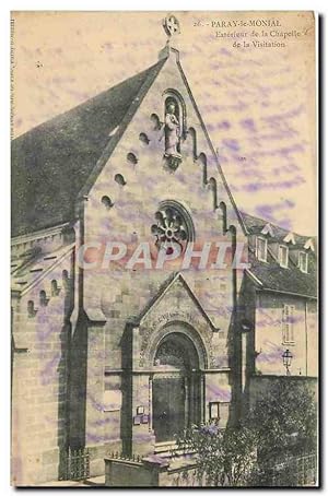 Carte Postale Ancienne Paray le Monial EWxterieur de la Chapelle de la Visitation