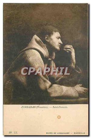 Image du vendeur pour Carte Postale Ancienne Zurbaran Francisco Saint Francois Musee de Longchamp Marseille mis en vente par CPAPHIL