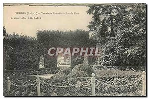 Carte Postale Ancienne Yerres S et O vue d'une Propriete Rue de Paris