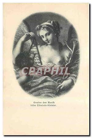 Bild des Verkufers fr Carte Postale Ancienne Genuis det Music fruhe Ekfenbein Miniatur zum Verkauf von CPAPHIL