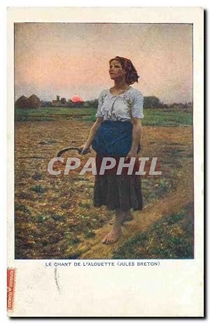 Seller image for Carte Postale Ancienne Le Chant de l'alouette Jules Breton for sale by CPAPHIL