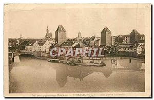 Bild des Verkufers fr Carte Postale Ancienne Strassburg Aux Ponts couverts zum Verkauf von CPAPHIL