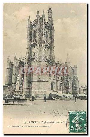 Bild des Verkufers fr Carte Postale Ancienne Ambert l'Eglise Saint Jean zum Verkauf von CPAPHIL