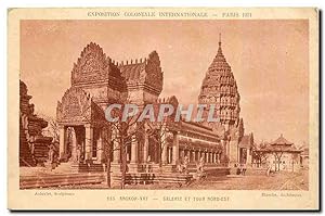 Seller image for Carte Postale Ancienne Angkor Vat Galerie et Tour Nord Est Paris Exposition Coloniale Internationale 1931 for sale by CPAPHIL