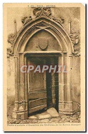 Image du vendeur pour Carte Postale Ancienne Besse Porte d'entre d'Escalier du Chteau de la Reine Margot mis en vente par CPAPHIL