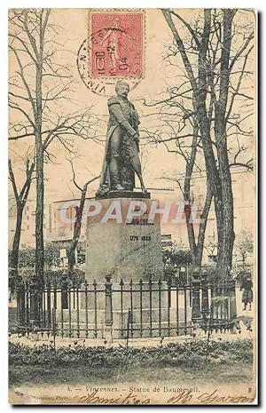 Carte Postale Ancienne Vincennes Statue de Daumesnil