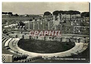 Bild des Verkufers fr Carte Postale Moderne Ostia Il Piazzale delle Corporazioni visto dal Teatro zum Verkauf von CPAPHIL