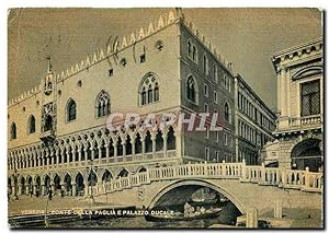 Carte Postale Moderne Venezia Pont de la Paglia et Palais des Doges