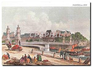 Bild des Verkufers fr Carte Postale Moderne Lithographie Bretagne Ancienne Nantes en 1858 zum Verkauf von CPAPHIL