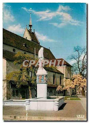 Image du vendeur pour Carte Postale Moderne Bale Suisse La Fontaine Wettstein avec l'Eglise Saint Theodore mis en vente par CPAPHIL